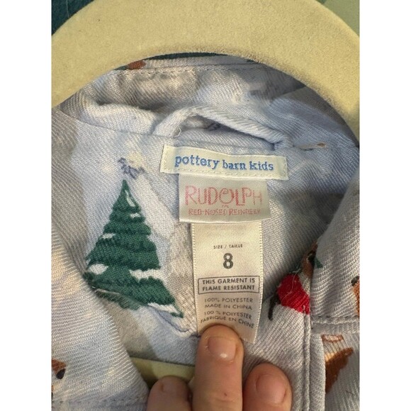 Pottery barn kids size 8 Christmas Xmas Rudolph reindeer pjs pajama set - Picture 6 of 7
